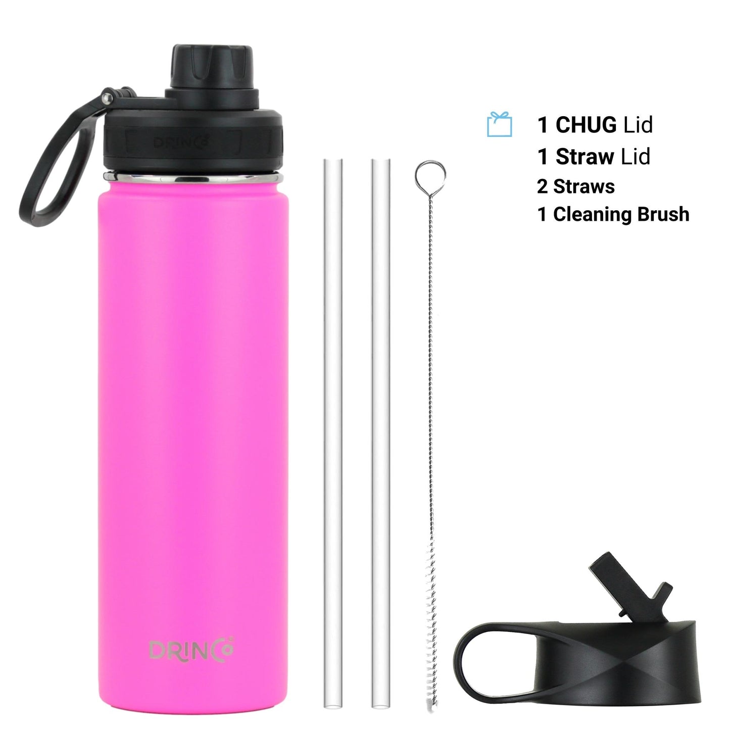 DRINCO® 22oz Stainless Steel Sport Water Bottle